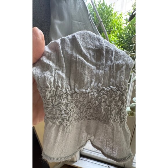 ANTHROPOLOGIE Women's Balloon-Sleeve Peplum‎ Top Sz S Regency Bridgerton Inspo - Picture 9 of 16